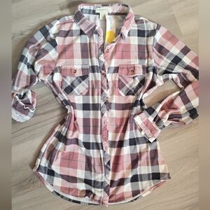 Passport Pink and White Plaid Shirt